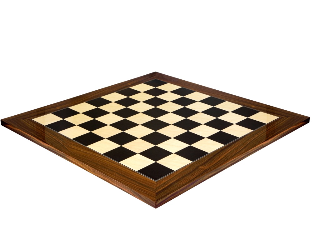 Luxury Chess Board in Black Anegre and Palisander 23.6 Inch