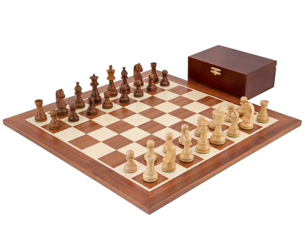 Down Head Grand Sheesham Championship Chess Set