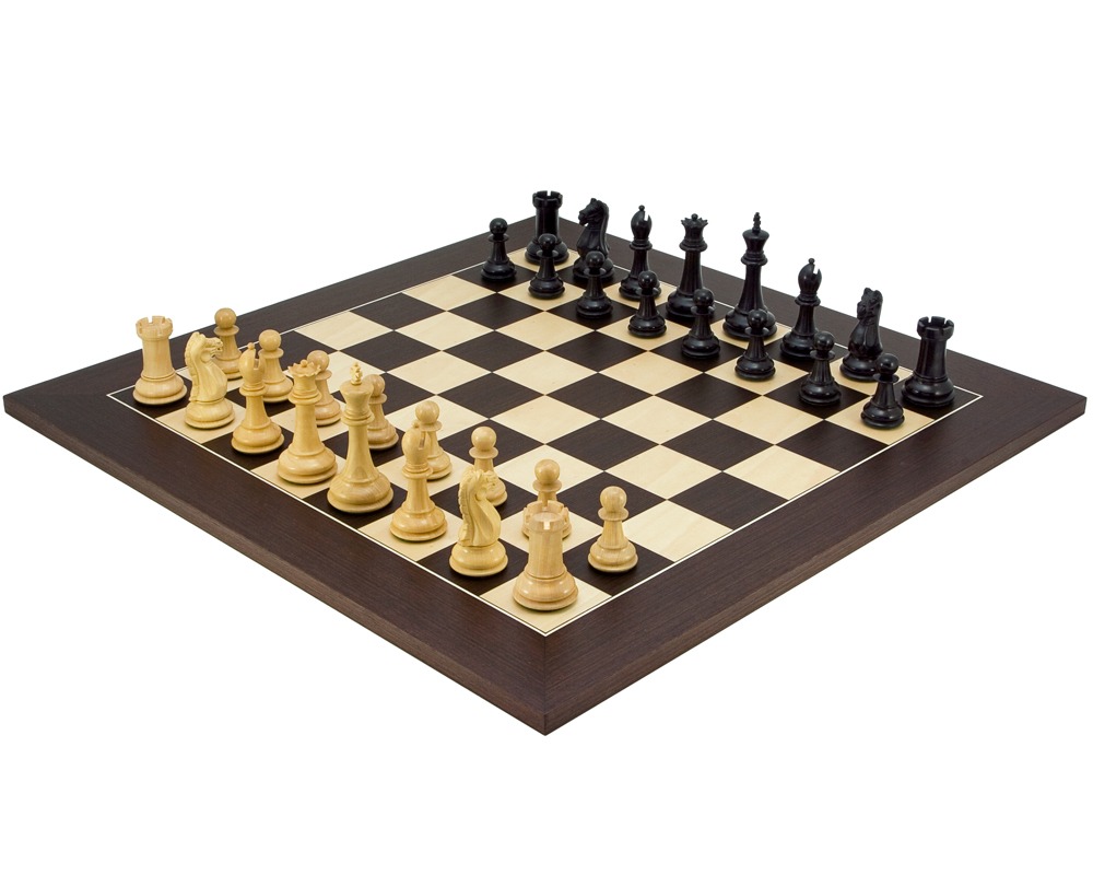 The Oxford Black and Wenge Chess Set