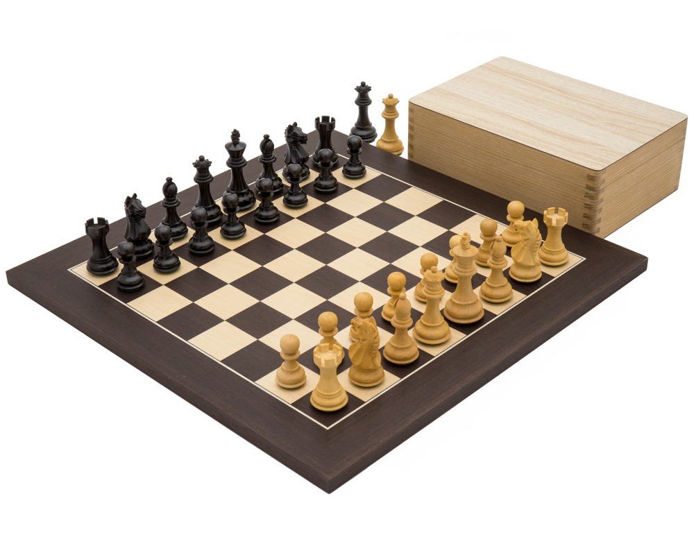 The Fierce Knight Black and Wenge Chess Set